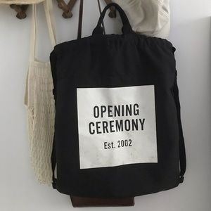 opening ceremony canvas drawstring backpack
